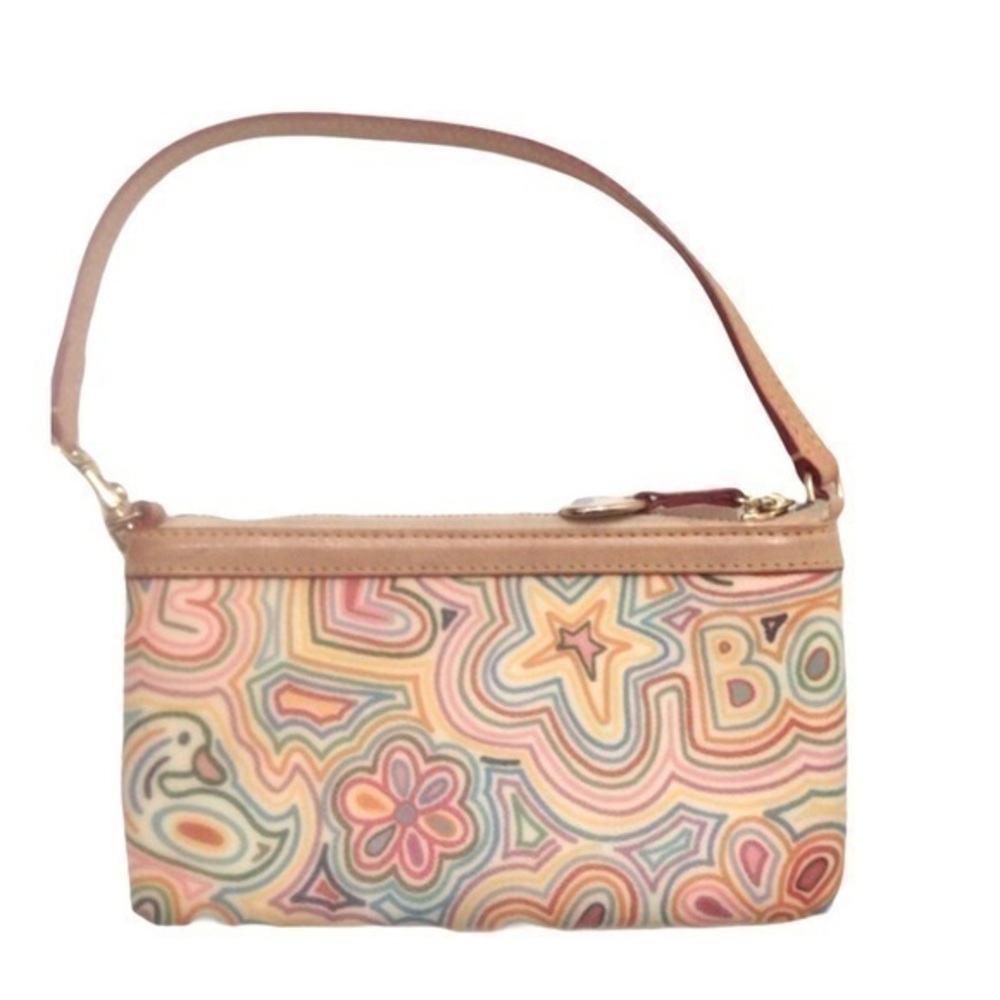 DOONEY & BOURKE MULTICOLOR FLOWER wristlet clutch